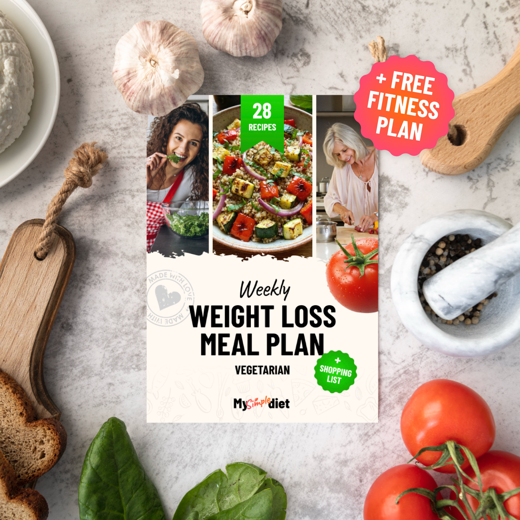 Weekly Weight Loss Meal Plan (Vegetarian) – My Simple Diet